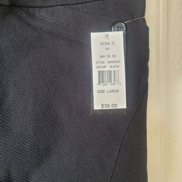 Joe Benbasset Black Textured Skirt, Size Large- Versatile Style for Any Occasion - Picture 4 of 5